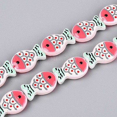 Окрашенные и нагретые стеклянные эмалевые бусины GLAA-T023-45E-1