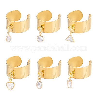 Кольца-манжеты из нержавеющей стали 304 для женщин RJEW-UN00022-1