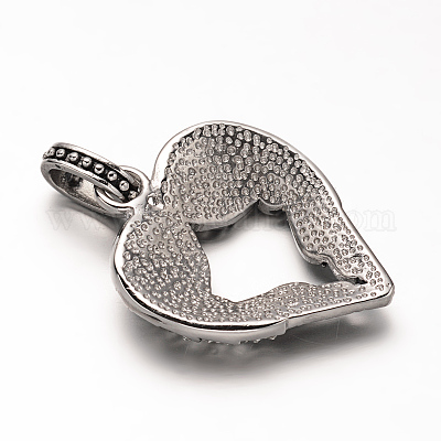 Подвески из нержавеющей стали 304 с антикварным серебряным покрытием и стразами STAS-M202-12A-1