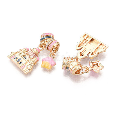 Латунные микро проложить кубического циркония подвески KK-T072-44G-1