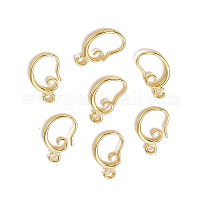 Латунные крючки для сережек&nbsp;KK-F828-02G-1