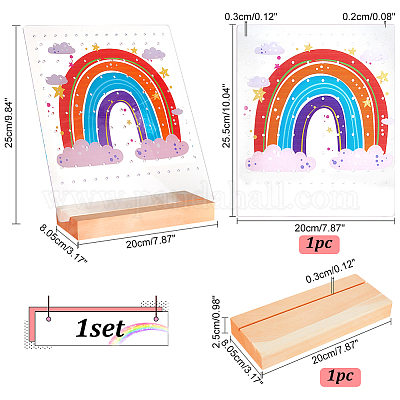 Прозрачные акриловые подставки для сережек с наклоном назад EDIS-WH0035-20B-02-1