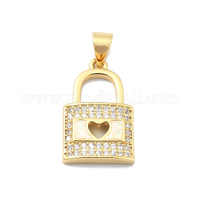 Латунные микропаве прозрачные подвески с фианитом KK-A221-10G-1