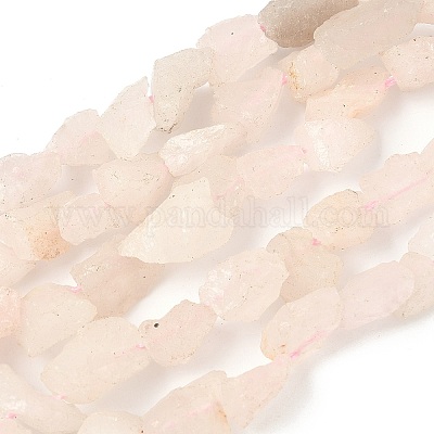 Сырой грубый натуральный розовый кварц бисер прядь G-M453-C03-1