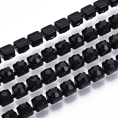 Электрофорез железные стразы цепочки из страз CHC-Q009-SS16-B01-1