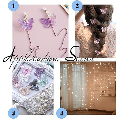 60 шт. 6-х цветные гальванические акриловые подвески PACR-NB0001-06-1