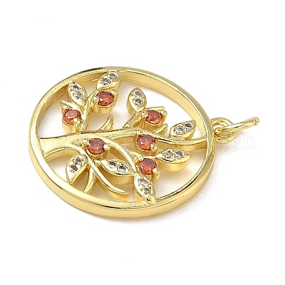 Латунные микро проложить кубического циркония подвески KK-L257-20G-1