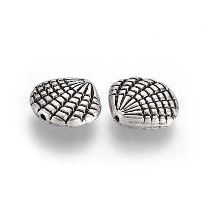 Сплавочные овальные бусины тибетского стиля  TIBEB-A004-007TAS-NR-1