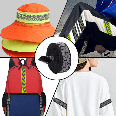 10 м плоская светоотражающая лента из полиэстера в крупный рубчик OCOR-BC0006-19B-1