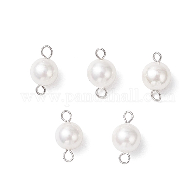 Круглые подвески-соединители с ракушками и жемчужинами PALLOY-JF04477-02-1