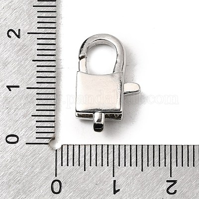 Застежки-клешни из прозрачной латуни с кубическим цирконием KK-Z078-48A-P-1