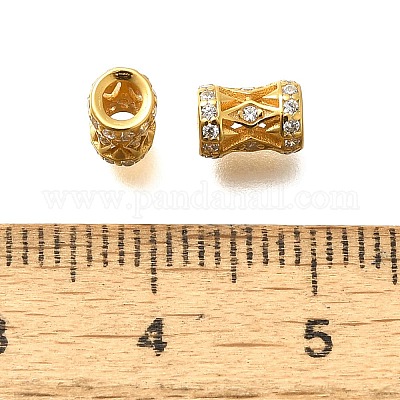 925 бусина из чистого серебра с микропаве и прозрачным фианитом STER-B006-11A-G-1