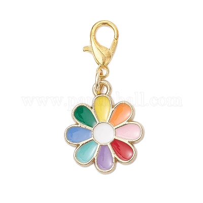 Подвесные украшения из сплава эмали HJEW-JM04191-1