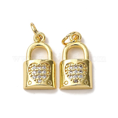 Латунные микропаве прозрачные кубические циркониевые подвески KK-A270-03E-G-1