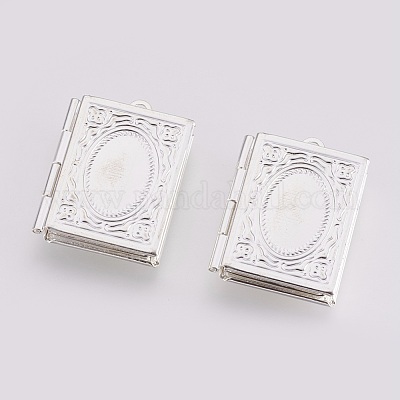 Латунь фото медальон подвески KK-P149-01S-1