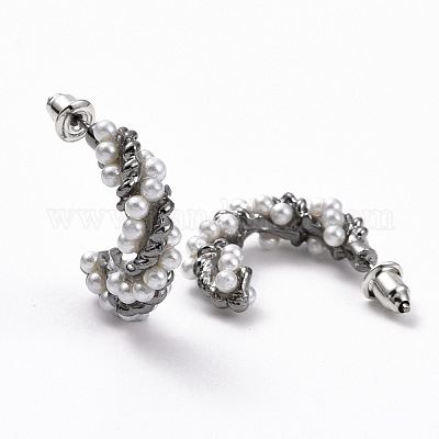 Серьги-гвоздики в форме буквы