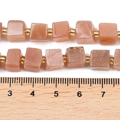 Натуральный Sunstone бисер пряди&nbsp;G-G053-B28-01-1