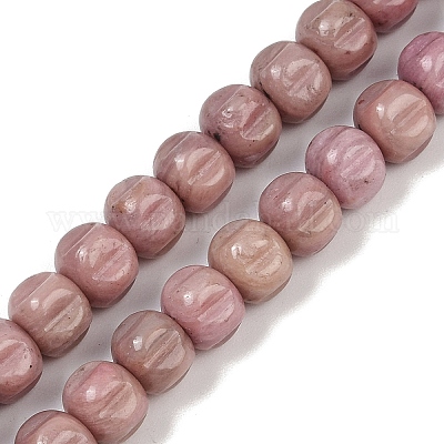 Природные родонит бисер нитей G-Z080-B19-8x6mm-1