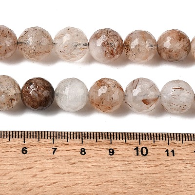 Нити бусин из рутилированного кварца из натурального черного золота&nbsp;G-D359-A02-12mm-1