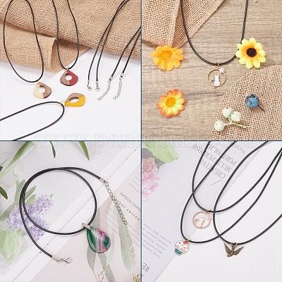 Вощеный шнур ожерелье материалы X-NCOR-T001-01-1