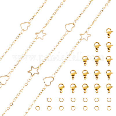 Наборы для самостоятельного изготовления цепочек из латунного кабеля DIY-TA0012-76-1