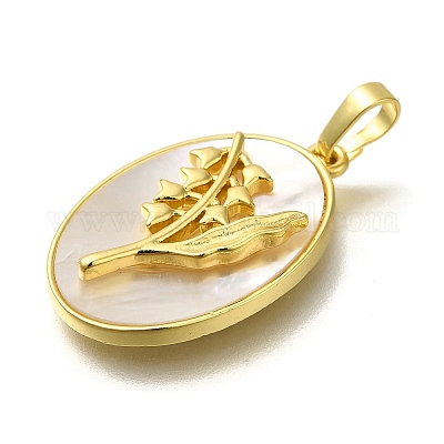 Подвески в виде цветка в форме ракушки из латуни FIND-I040-04E-1