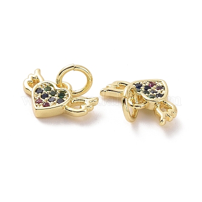 Латунные микро проложить кубического циркония подвески KK-E068-VF137-1