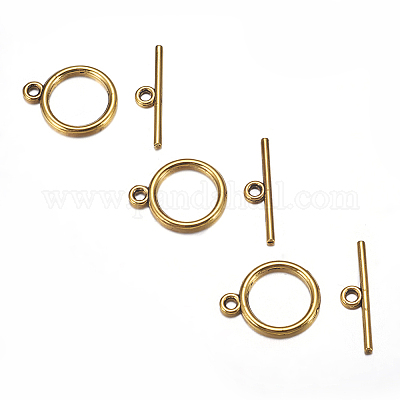 Застежки тоггл в тибетском стиле  X-TIBEP-A12208-G-FF-1