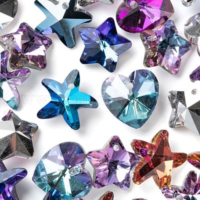 Подвески из гальванического стекла 120шт. GLAA-LS0001-04-1