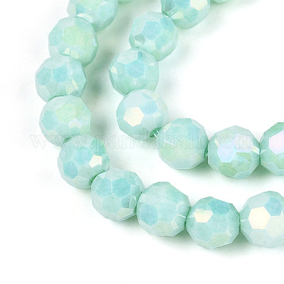 Антикоррозийные гальванические стеклянные бусины X-EGLA-T021-6mm-15-11-1