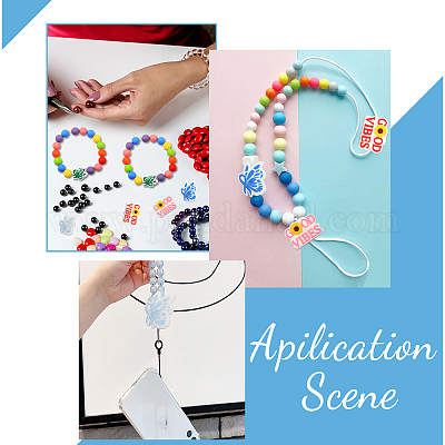 11 шт. 11 стиля силиконовые бусины в виде слов good vibes и бабочки SIL-CA0002-79-1