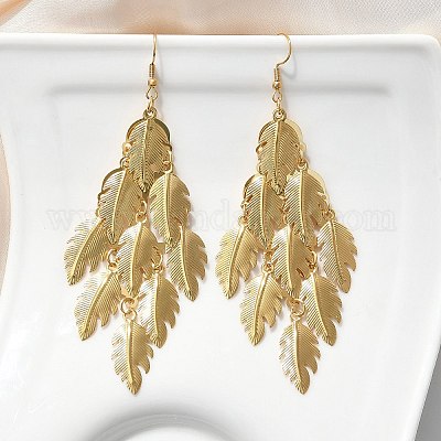 Серьги-подвески из нержавеющей стали 304 EJEW-S253-07C-G-1