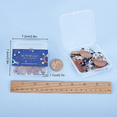 Подвески из смолы и ореха RESI-SC0001-45-1