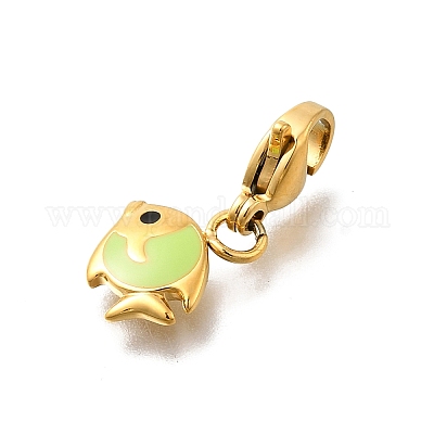 Подвесные украшения из эмалированной нержавеющей стали 304 в виде рыб STAS-R159-48G-05-1