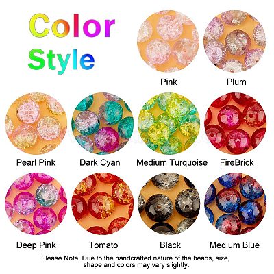 Круглые стеклянные бусы прозрачным хрустят CCG-X0006-10mm-B-1