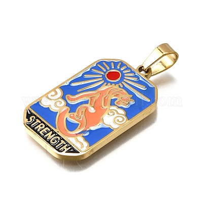 Эмалевые подвески из нержавеющей стали 304 таро STAS-M119-09Q-G-1