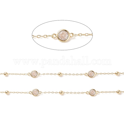 Прозрачные плоские круглые цепи из кубического циркония CHC-P009-09G-1