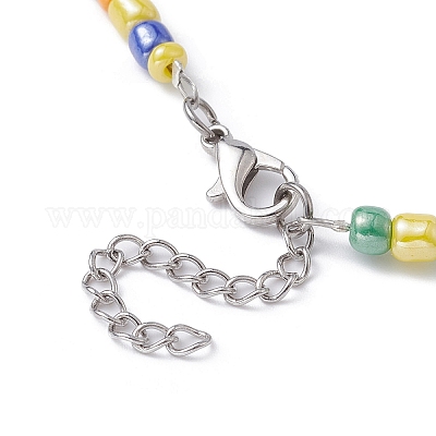 Ожерелье из натуральной красной яшмы NJEW-JN04367-1