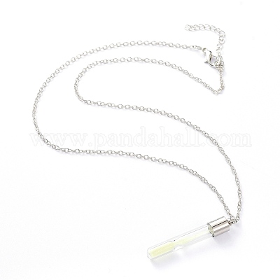 Ожерелья с подвесками из светящегося сплава NJEW-F284-08A-1