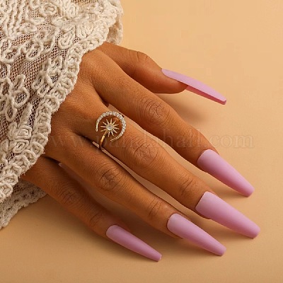 Кольца-манжеты «луна и солнце» из стерлингового серебра с микропаве из прозрачных кубических цирконий FS-WG70442-02-1