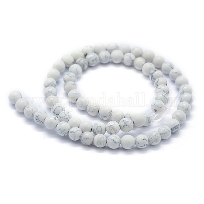 Синтетических нитей бирюзовые бусы G-P386-01-8mm-1