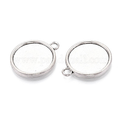 Тибетский стиль сеттинги сплава подвески кабошон PALLOY-N178-12AS-E-1