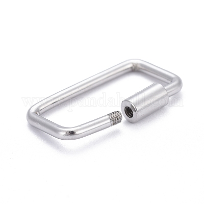 Подвески-карабинчики с винтовым замком из нержавеющей стали 304 STAS-K213-11P-1