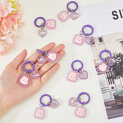 10шт брелок из светящейся смолы KEYC-DC0011-12-1