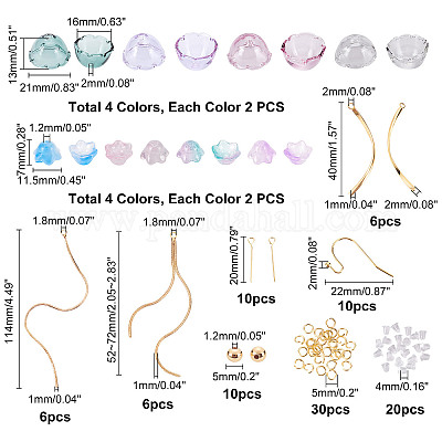 Набор для самостоятельного изготовления сережек-капель в форме колокольчика DIY-PH0010-93-1