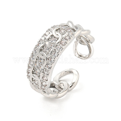 Цепочка из латуни с микро паве RJEW-G309-36P-1