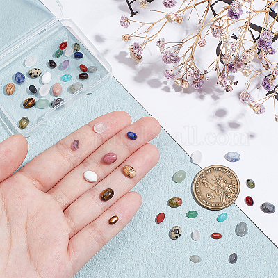 48 шт. 24 стиля кабошонов из натуральных смешанных драгоценных камней&nbsp;G-PH0002-54-1