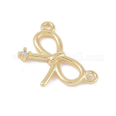 Латунные микропаве прозрачные подвески с фианитом KK-U008-01C-G-1