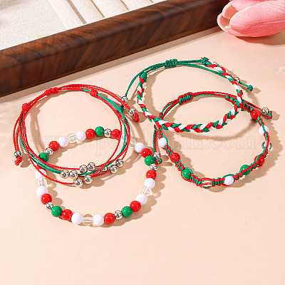 4 шт. 4 стиля рождественских акриловых бусин FS-WG84904-01-1