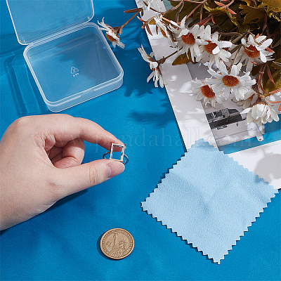 1 шт регулируемый 925-х серебряный прямоугольный компонент кольца STER-BC0003-67P-1